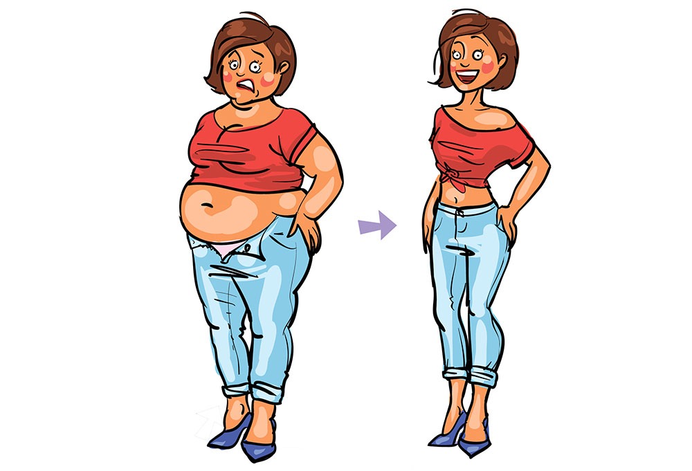 Femeie de pierdere în greutate animație Account Options